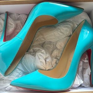 Christian Louis Vuitton patient teal never worn
